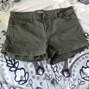 Army green shorts